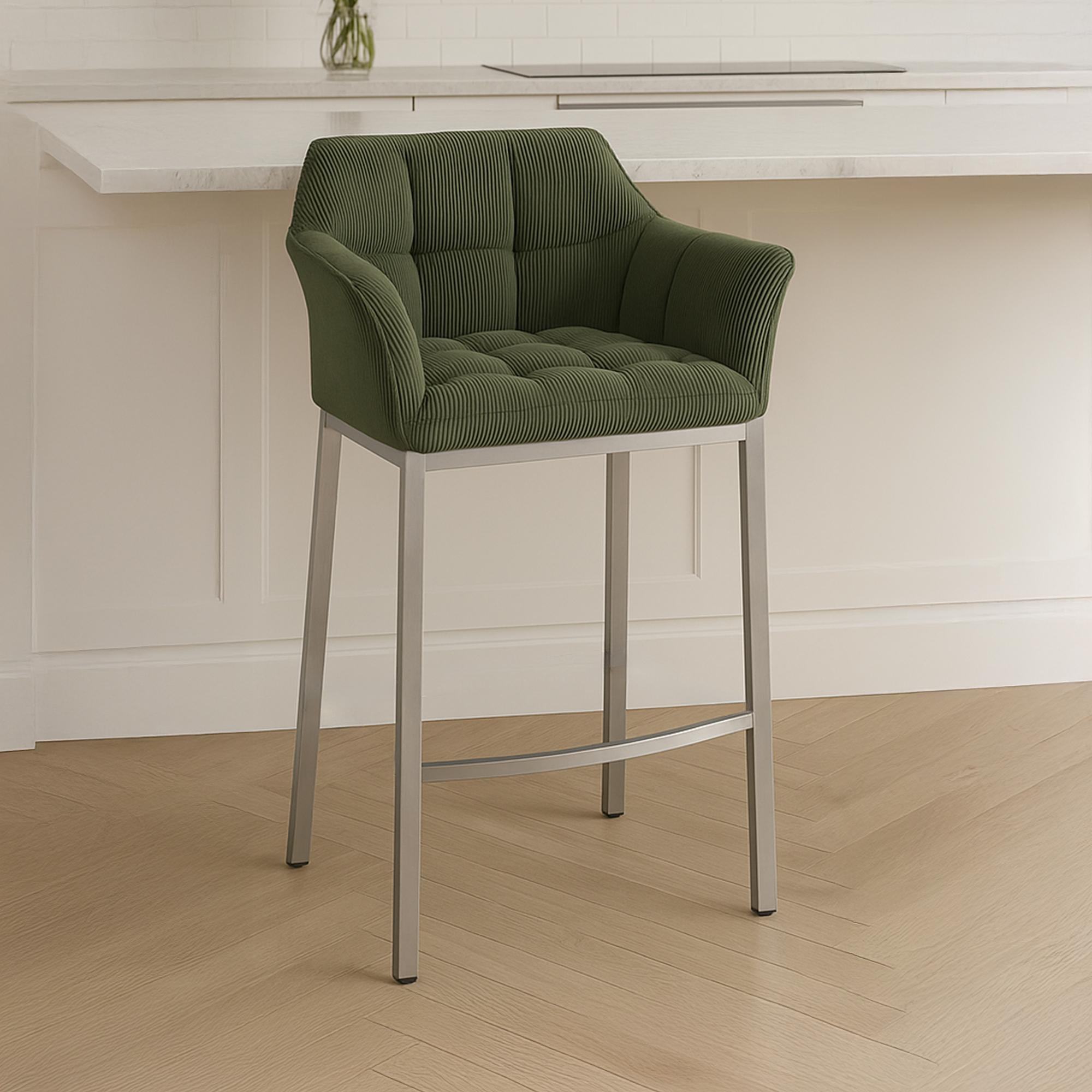 Barhocker Damaso E Cord mit 4-Fuß Gestell