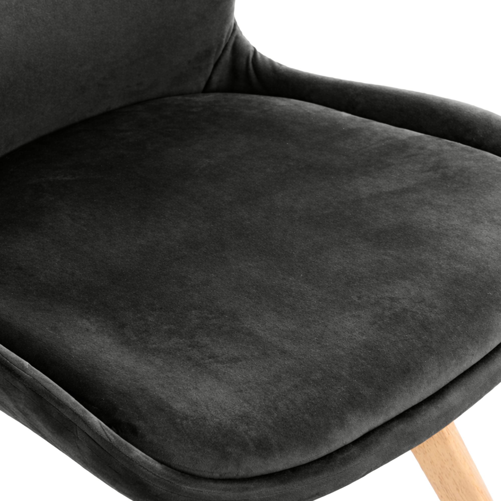 4er Set Stuhl Luna Samt