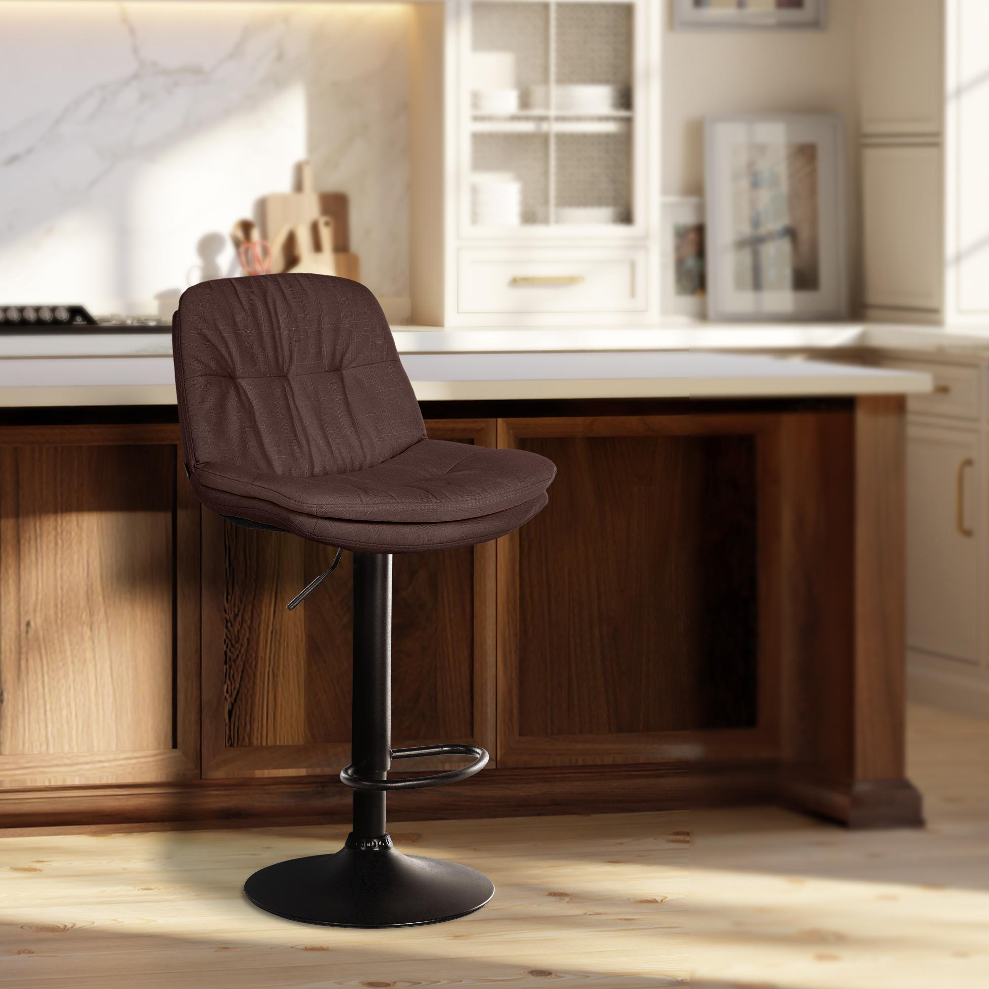 Barhocker Laurel Stoff schwarz