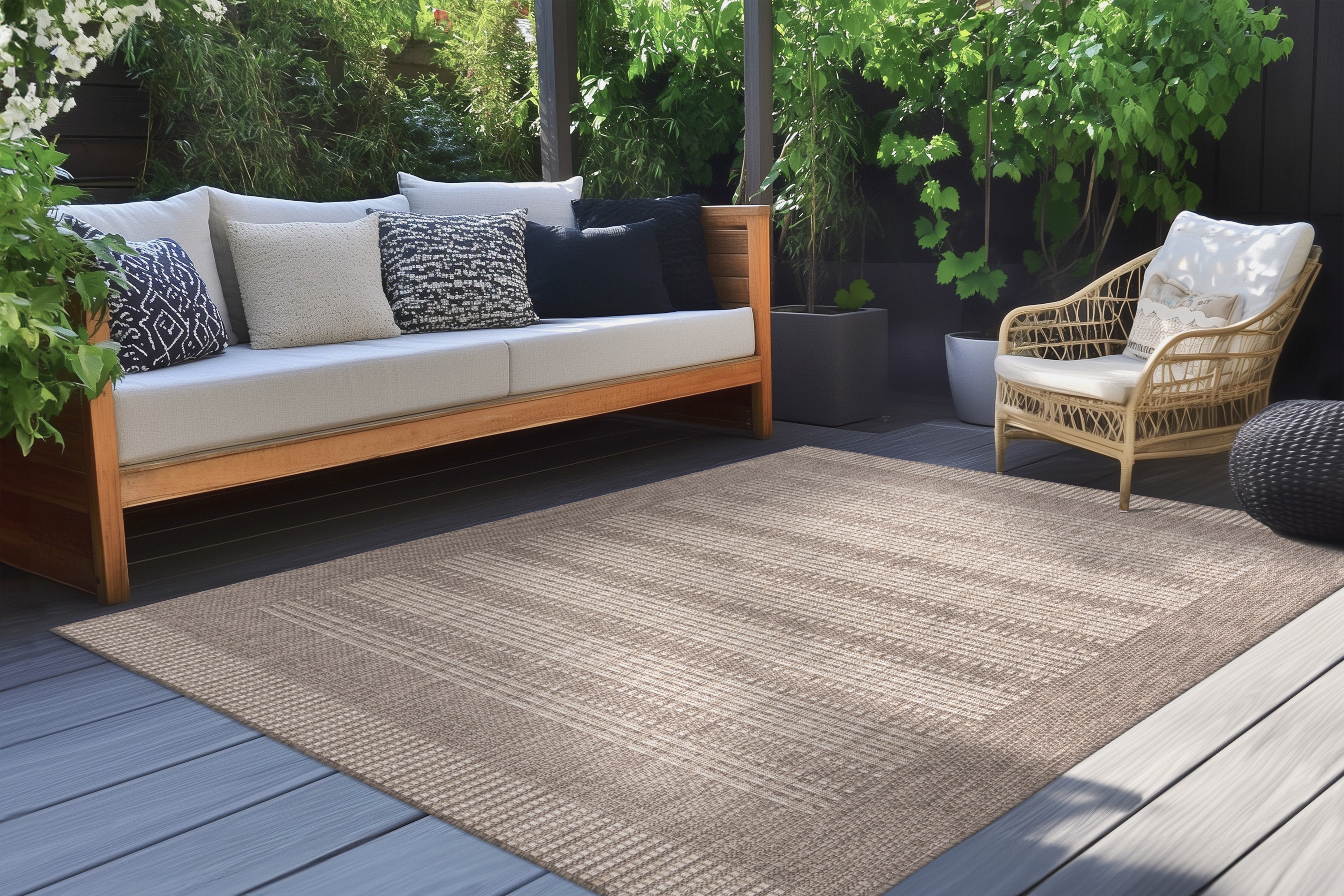 Teppich Nibru 125 Taupe 60 x 110 cm