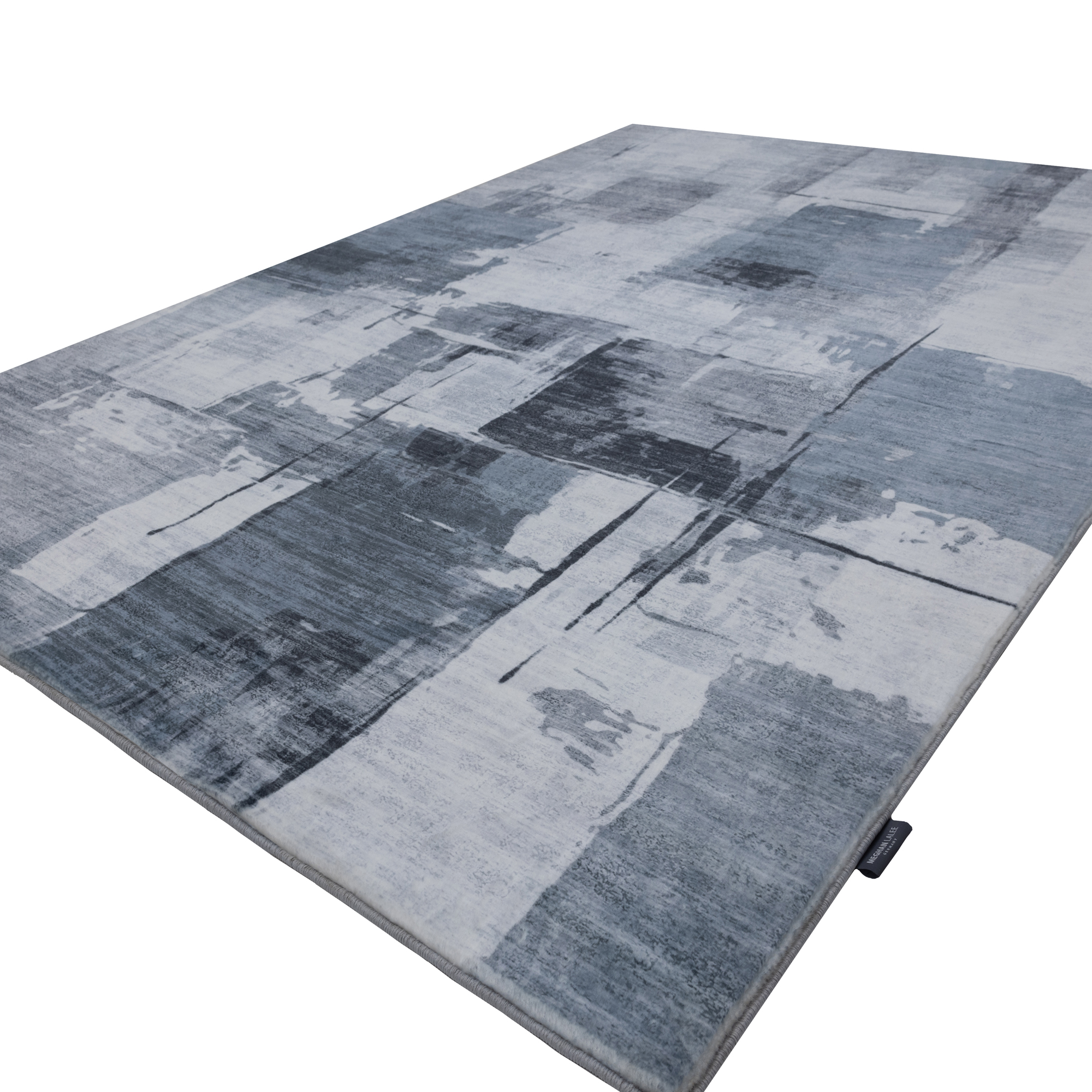 Abstrakter Design-Teppich Grau