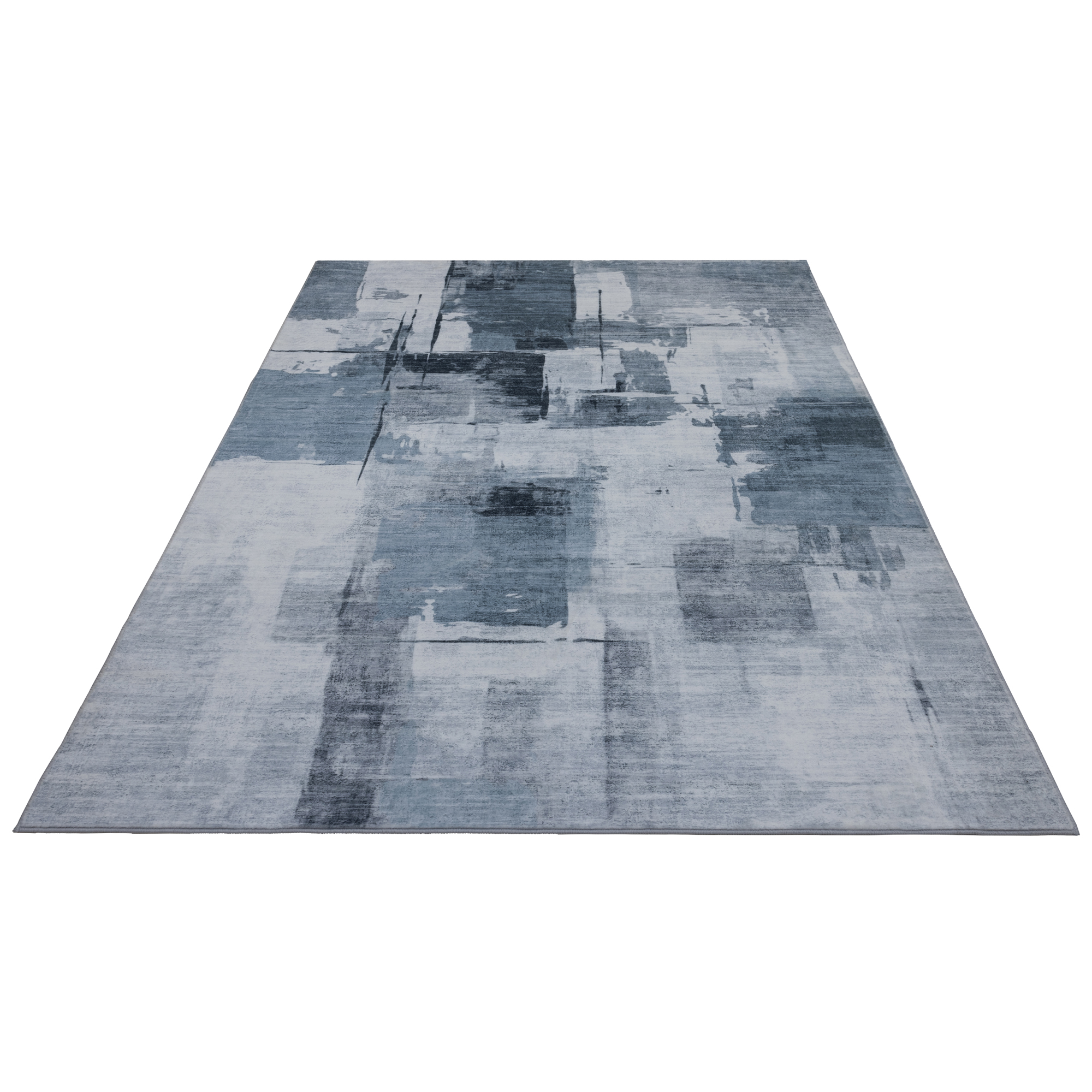 Abstrakter Design-Teppich Grau
