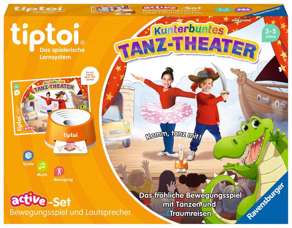 Ravensburger Elektronisches Spielzeug tiptoi® - Active Set - Kunterbuntes Tanz-Theater