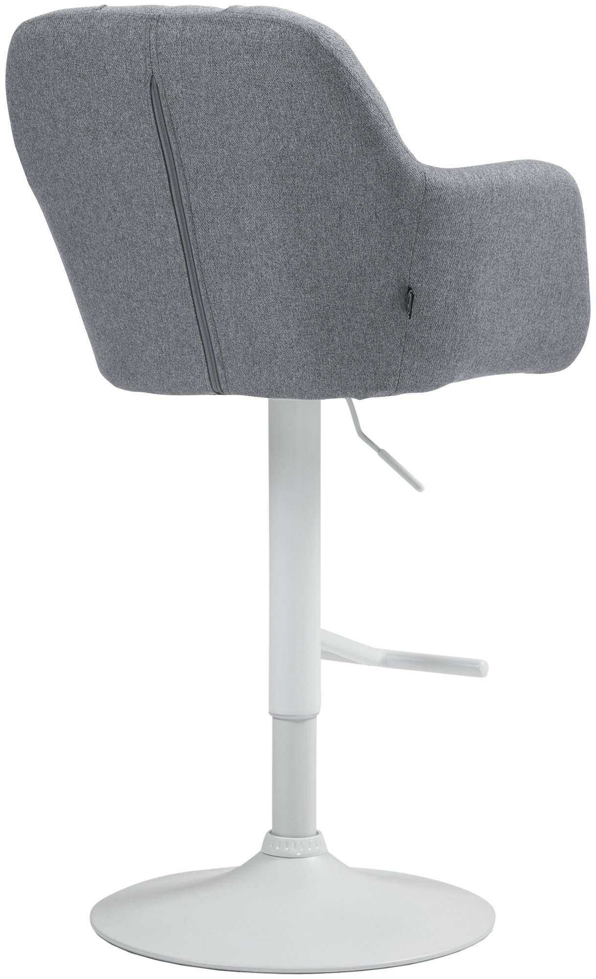Barhocker Natoma Stoff weiß