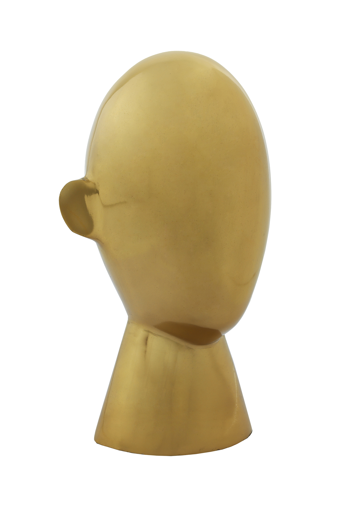 Abstrakte Kopfskulptur Gold