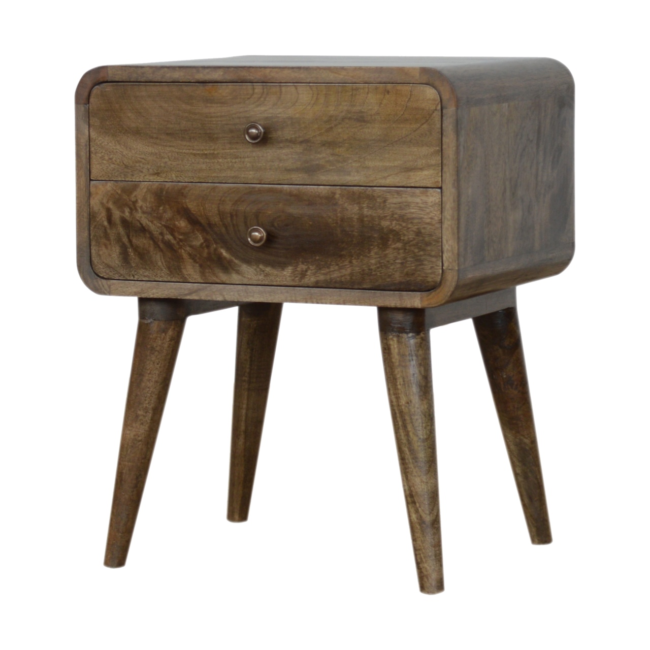 Geschwungenes Nachttischchen „Classic Grey Washed“