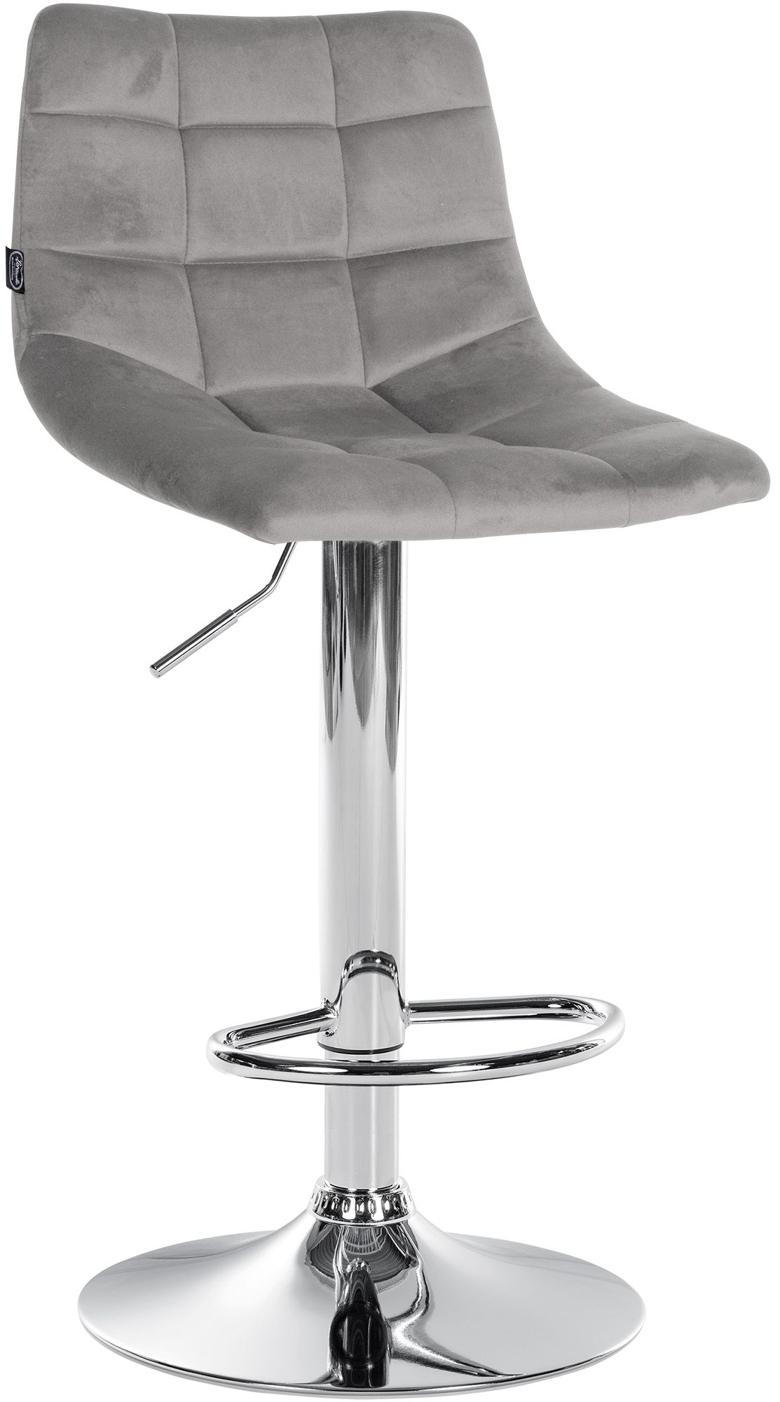 2er Set Barhocker Jerry Samt chrom