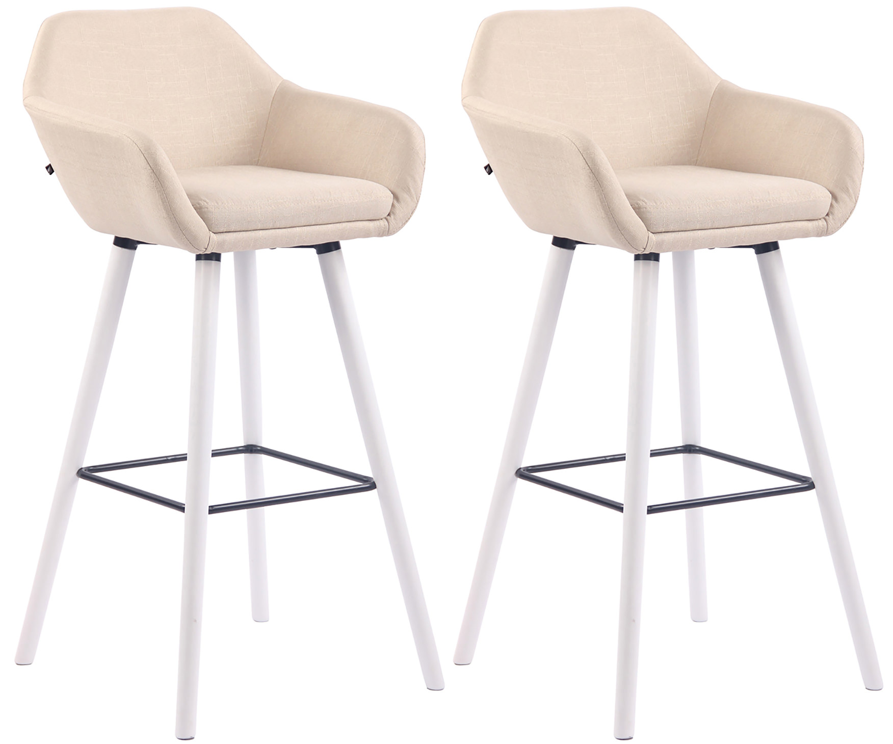 2er Set Barhocker Adelaide weiß