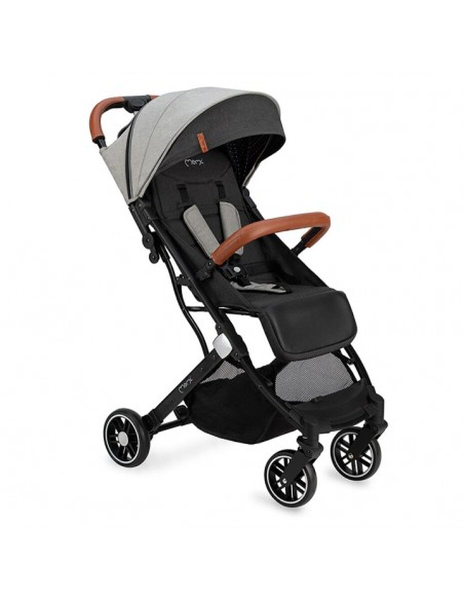 MoMi ESTELLE Buggy Hellgrau - leicht, kompakt, verstellbares Verdeck
