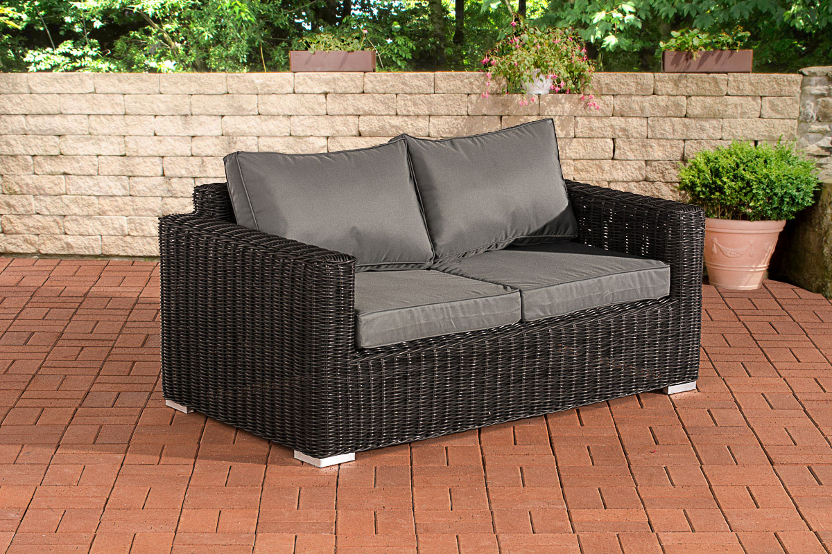 2er-Sofa Bilbao / Madeira Eisengrau