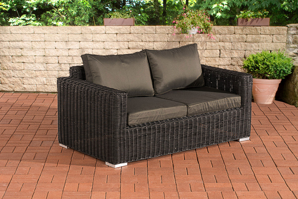 2er-Sofa Bilbao / Madeira Anthrazit
