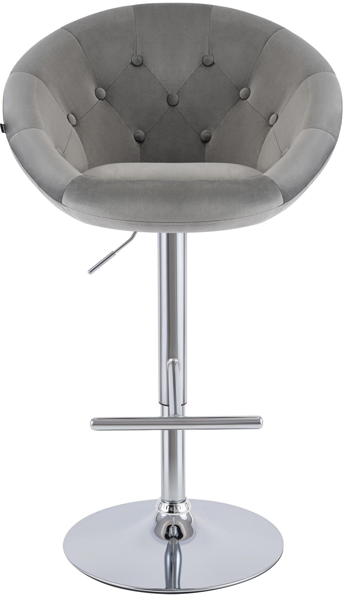 Barhocker London Samt chrom