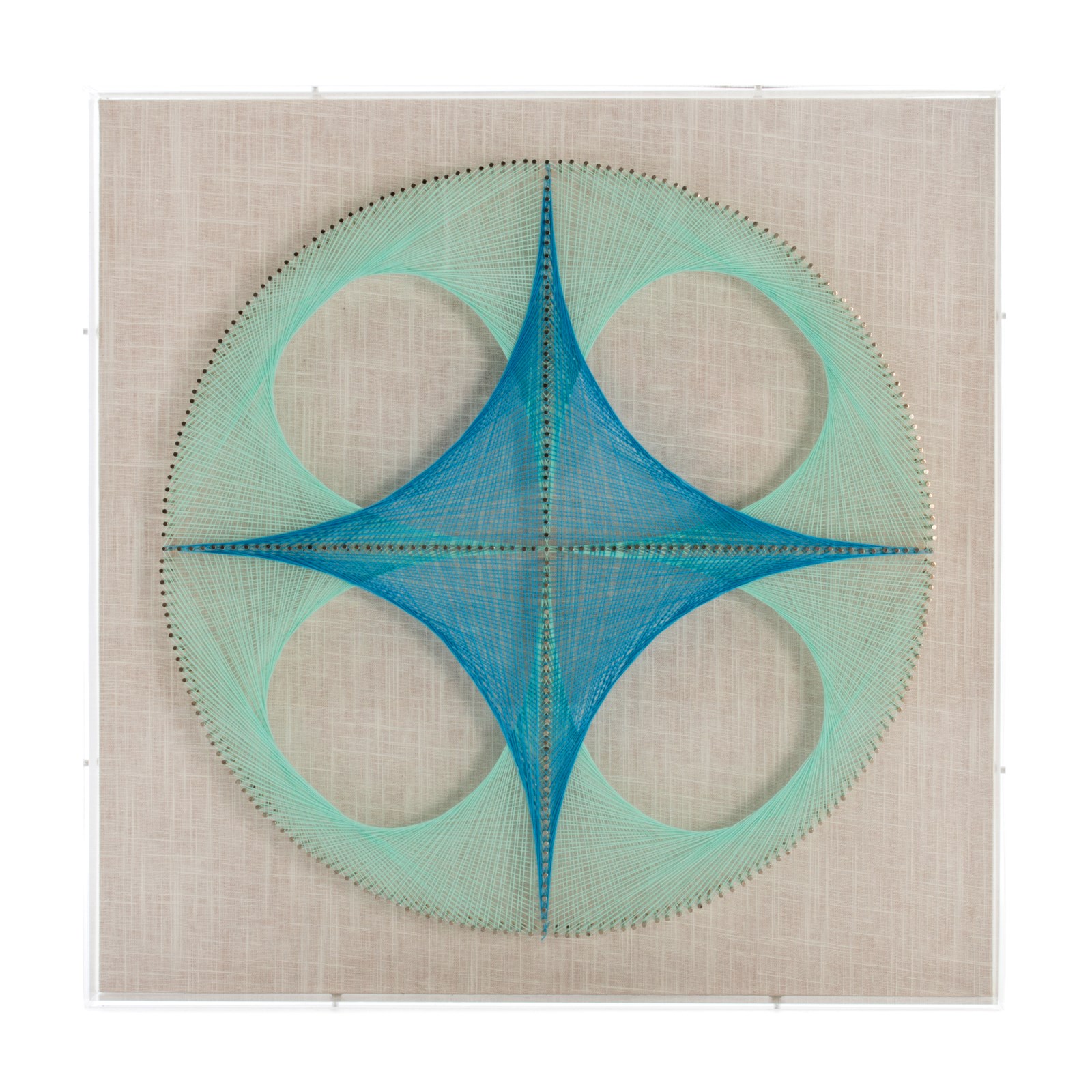 Abstraktes Faden-Wandbild in Modernem Design