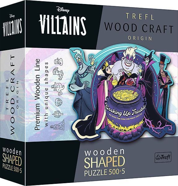 Trefl Puzzles Disney Villains - Holz Puzzle Sonderform 500 + 5