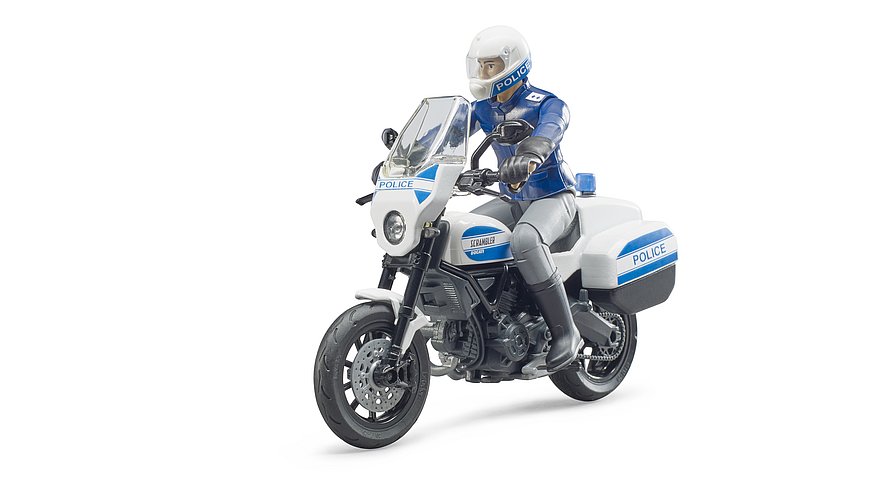 BRUDER Modelle & Fahrzeuge Bruder 62731 - bworld Scrambler Ducati Polizeimotorrad, 1:16