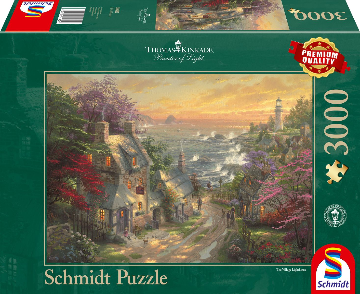 Schmidt Spiele GmbH Puzzles Thomas Kinkade - Dörfchen am Leuchtturm - 3000 Teile Puzzle