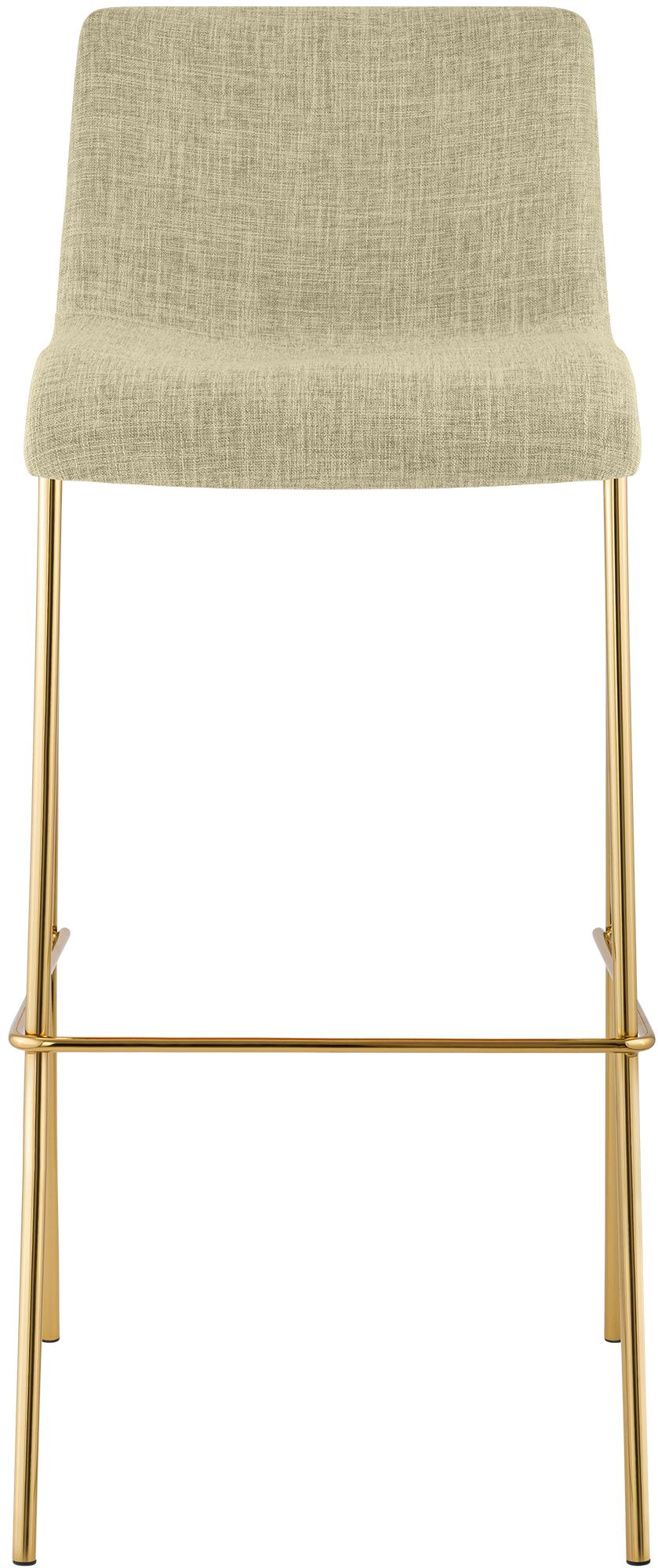Barhocker Hoover Stoff 4-Fuß Gold