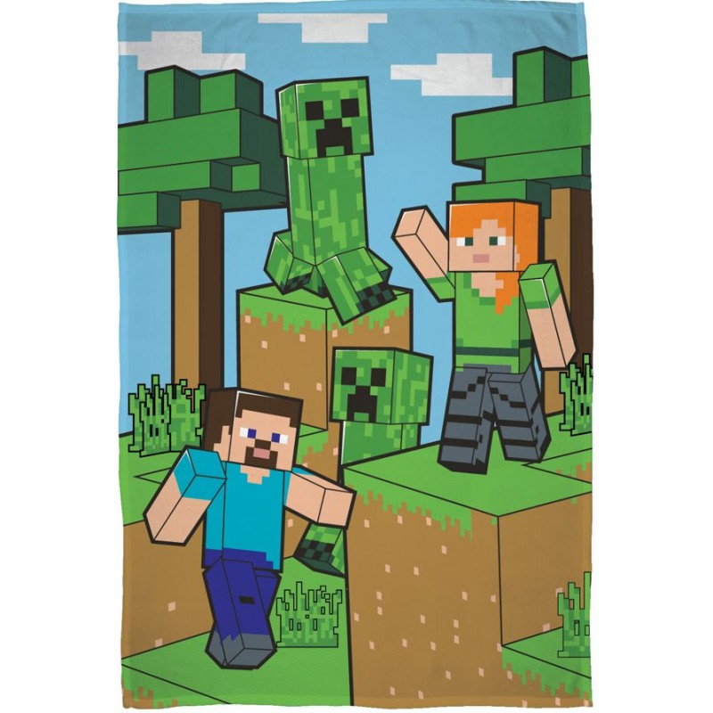 Halantex Textilien Minecraft - Fleecedecke 100 x 150 cm