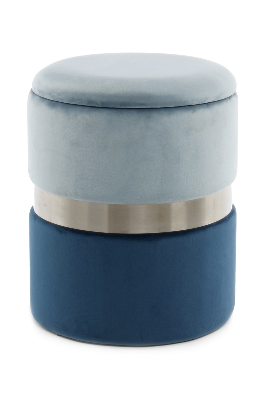 Hocker Hocker Zora 125 2er-Set Hellblau / Silber / Blau
