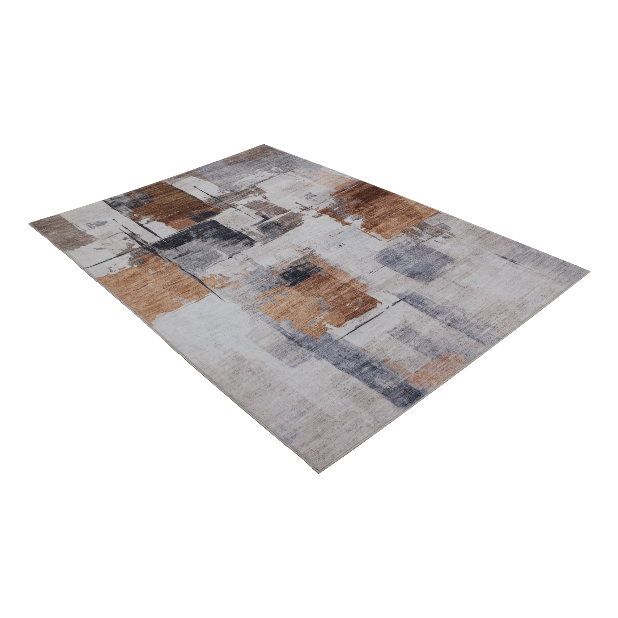 Abstrakter Design-Teppich Terrakotta