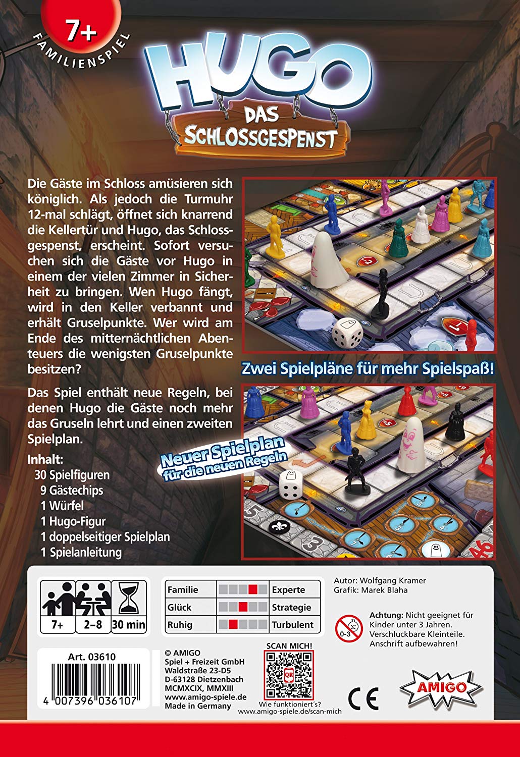 AMIGO Brettspiele & Gesellschaftsspiele Amigo 03610 - Hugo Das Schlossgespenst - Brettspiel