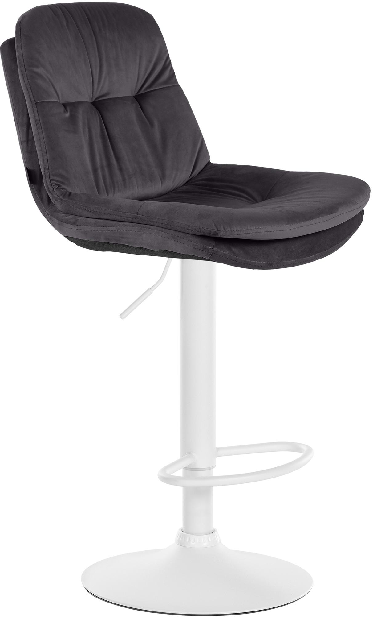 Barhocker Laurel Samt weiß