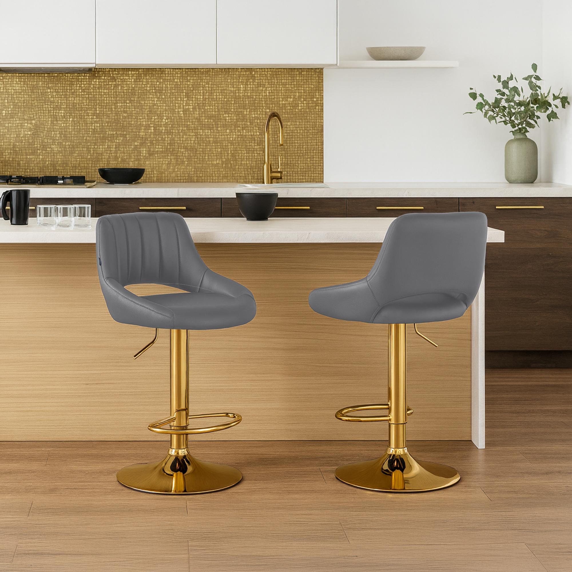 Barhocker Milet Kunstleder gold