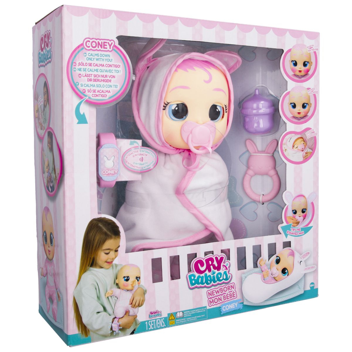 IMC Plüschfiguren Cry Babies - NewBorn Coney - Spielpuppe