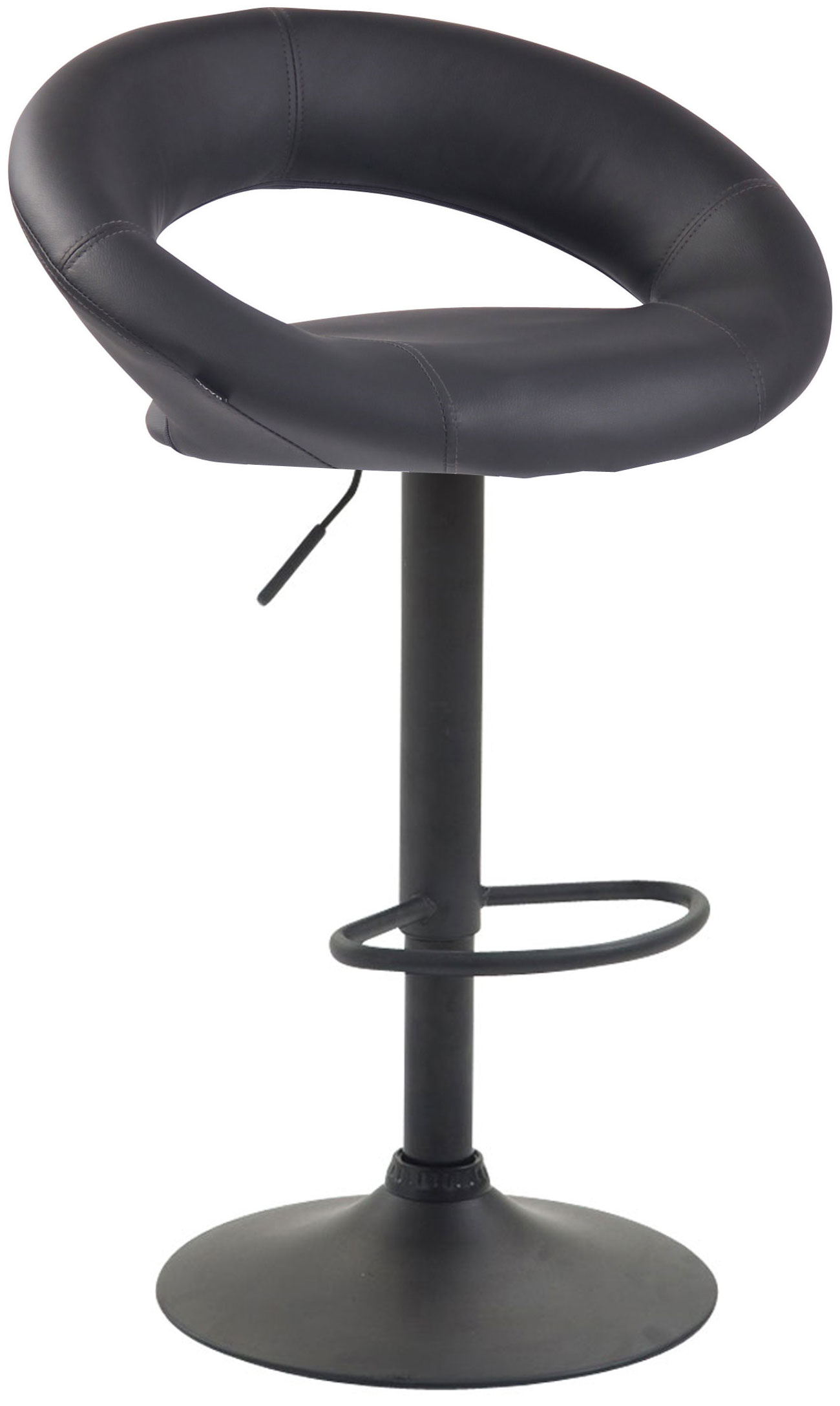 Barhocker Olinda Kunstleder schwarz