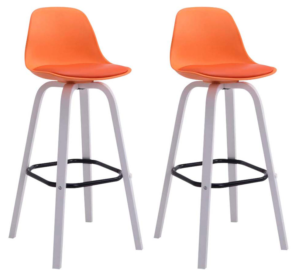 2er Set Barhocker Avika Kunststoff weiß
