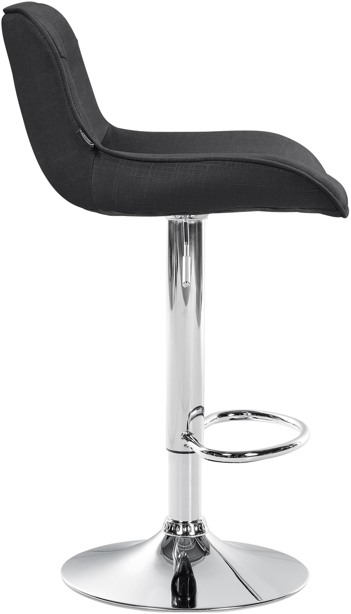 Barhocker Vonore Stoff chrom