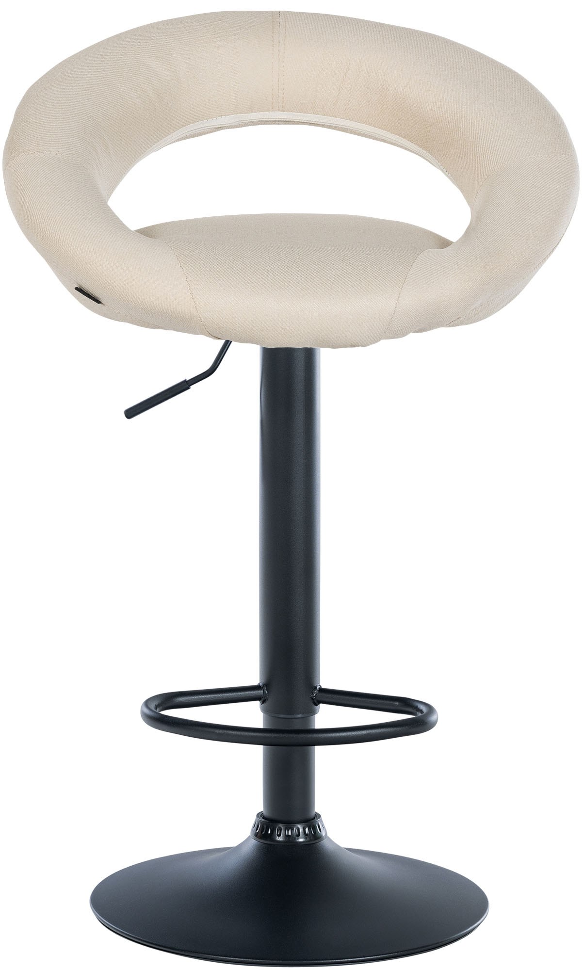 Barhocker Olinda Stoff schwarz
