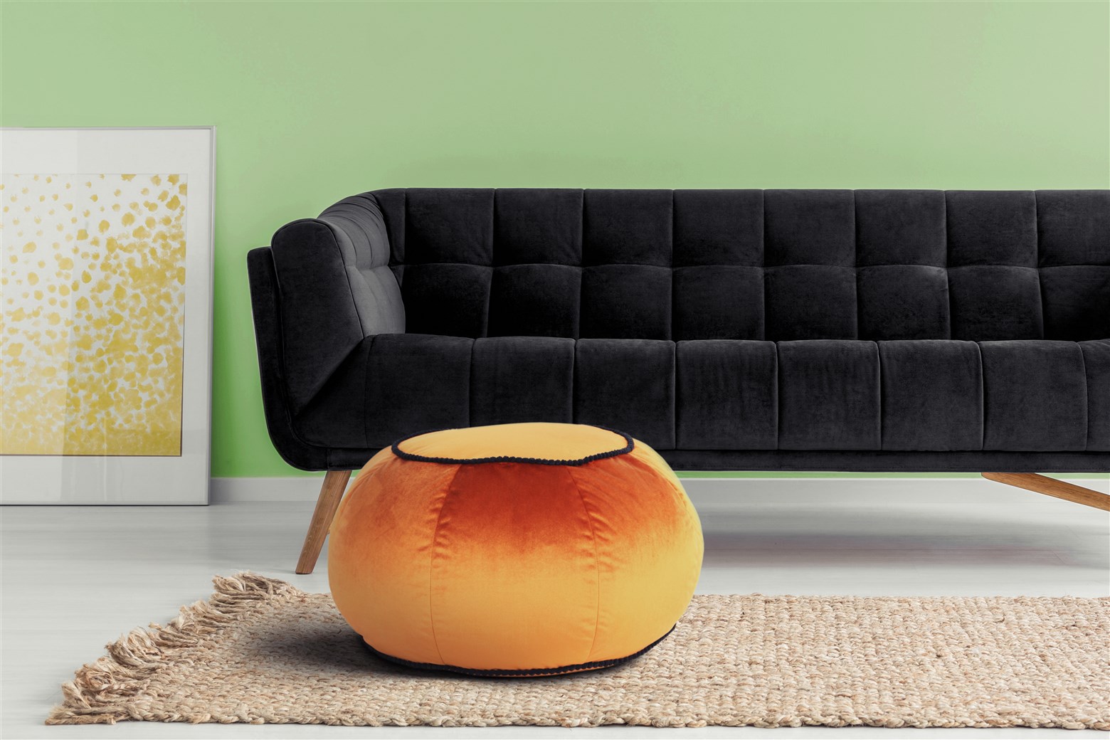 Bronze-Samt Pouf