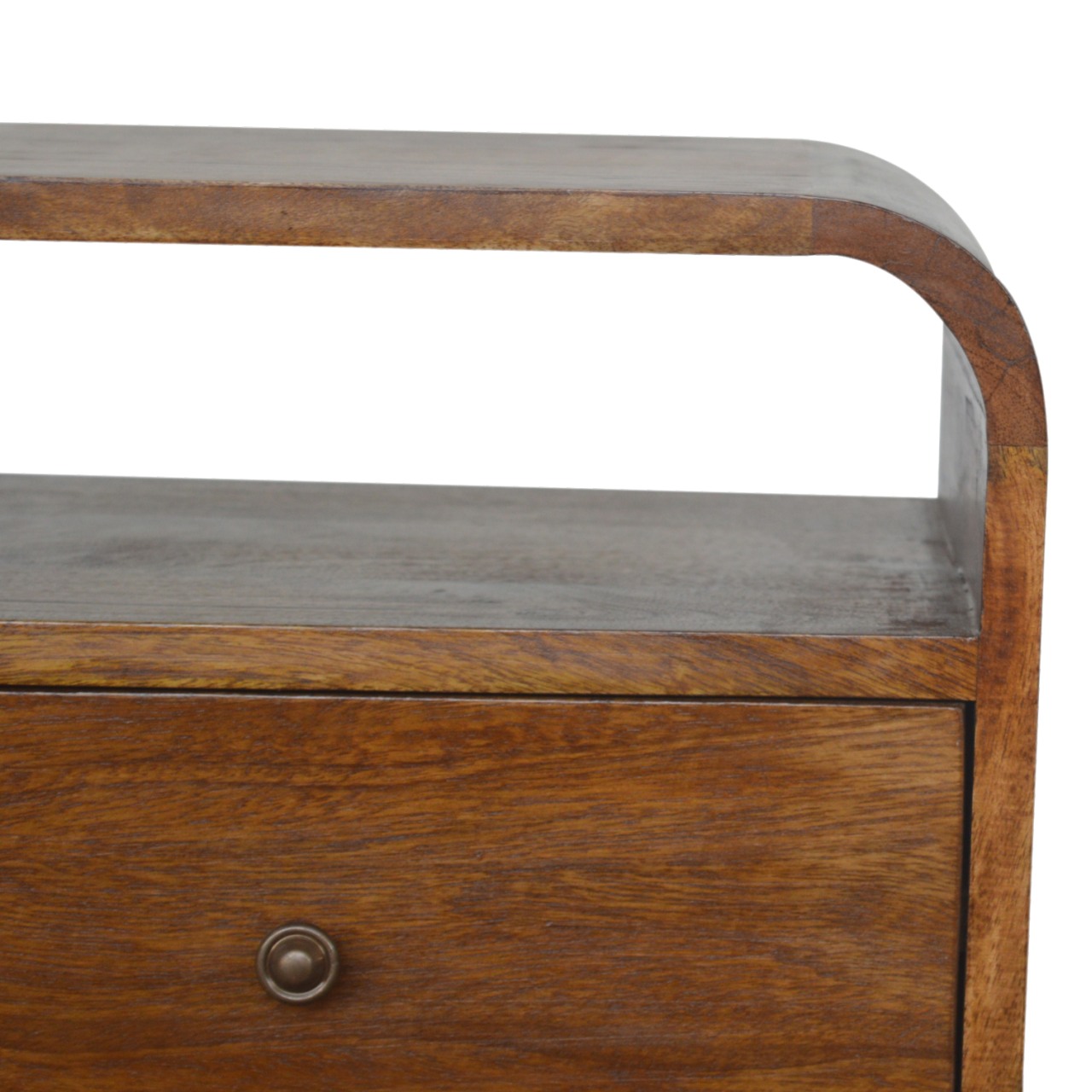 Nachttisch „Chestnut Curve“ mit 2 Schubladen