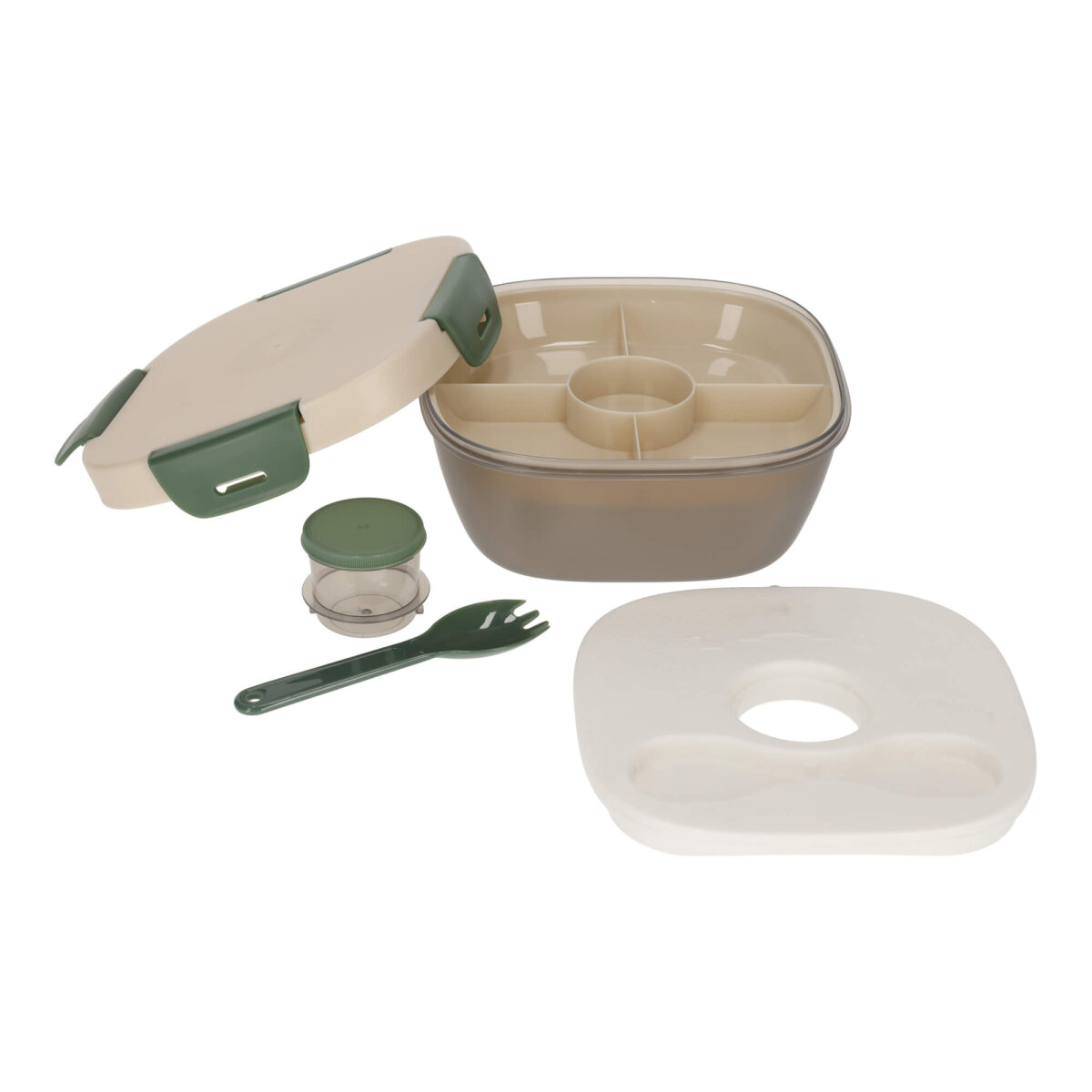 NORLÄNDER Lunchbox mit Kühlelement Zion – Ausgiebige Frische für unterwegs, Büro & Schule mit Trennwand, Snack-Fach & Spork