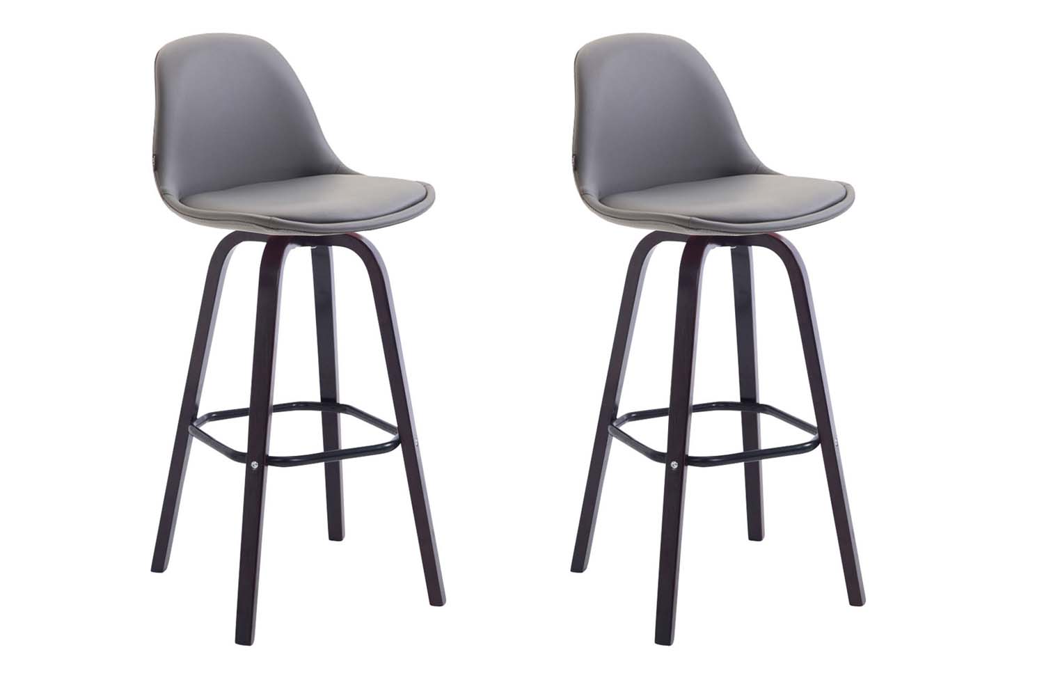 2er Set Barhocker Avika Kunstleder cappuccino