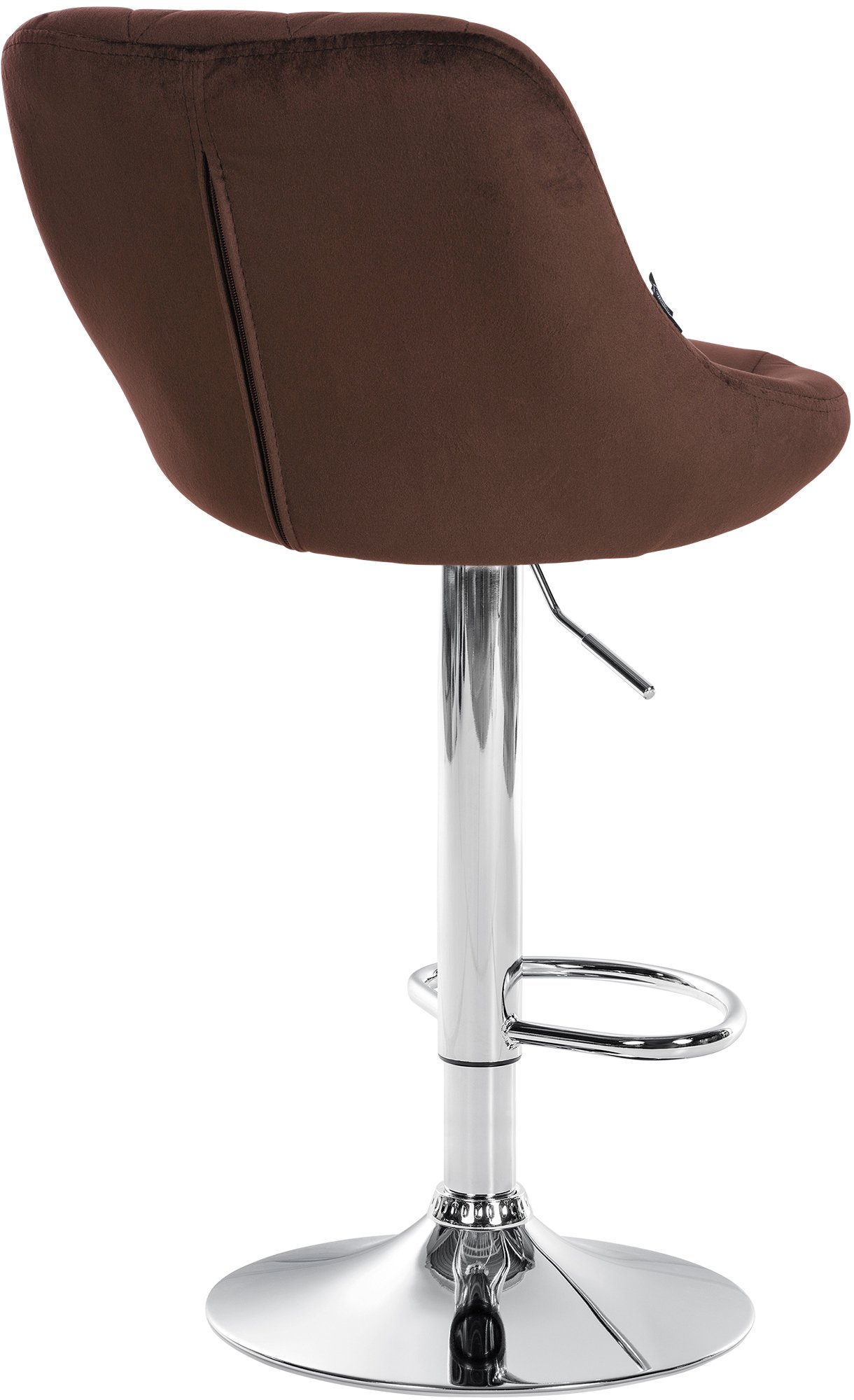 2er Set Barhocker Lazio Samt chrom