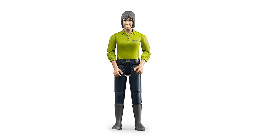 BRUDER Modelle & Fahrzeuge Bruder 60405 - Frau mit hellem Hauttyp und dunkelblauer Hose