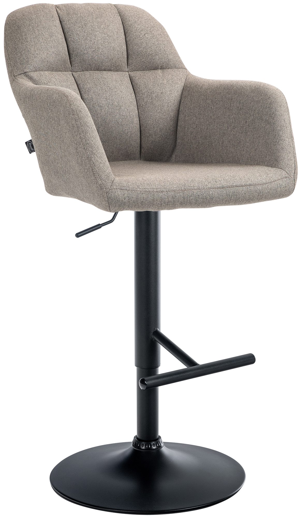 Barhocker Natoma Stoff schwarz