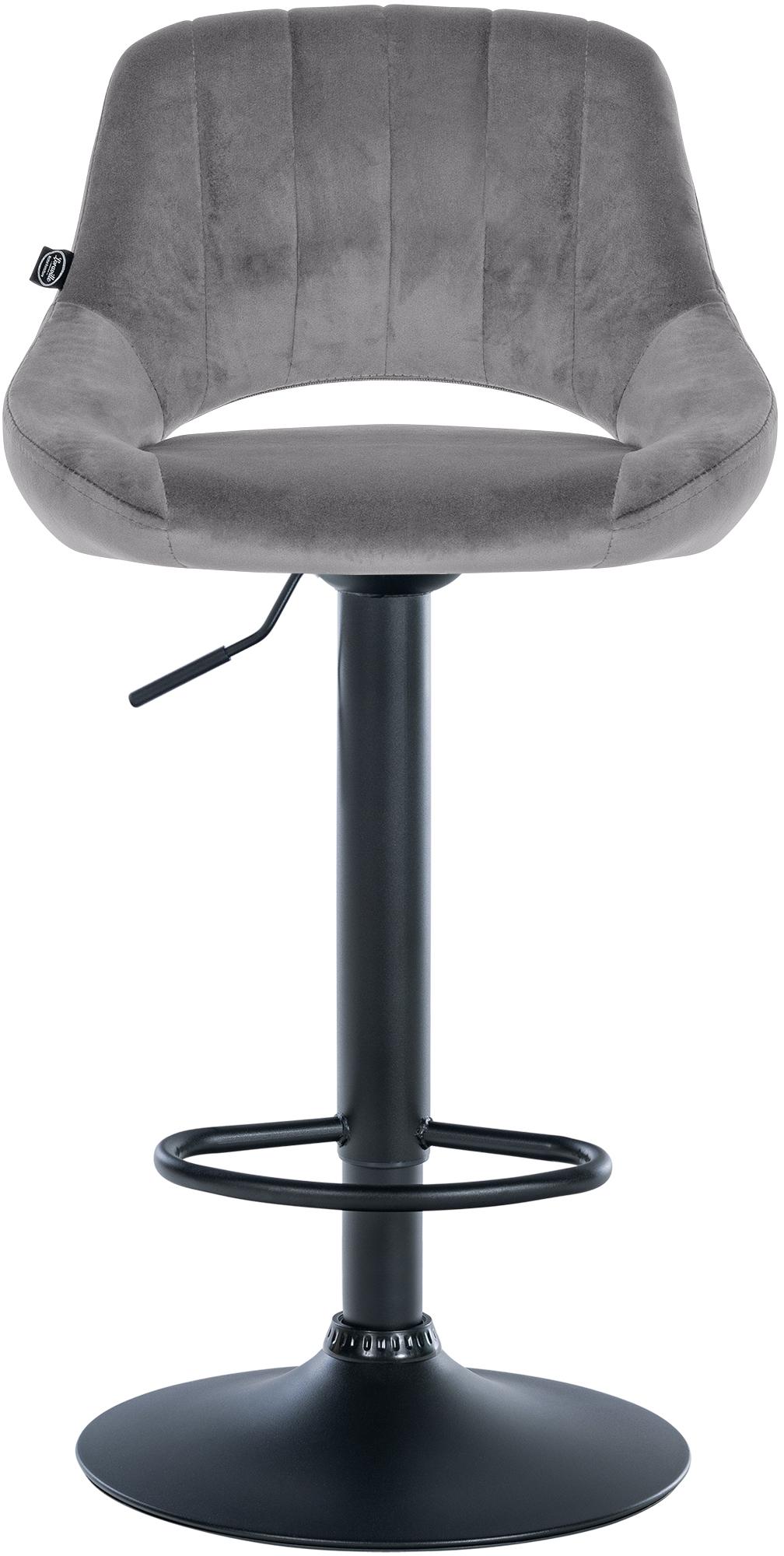 Barhocker Milet Samt schwarz