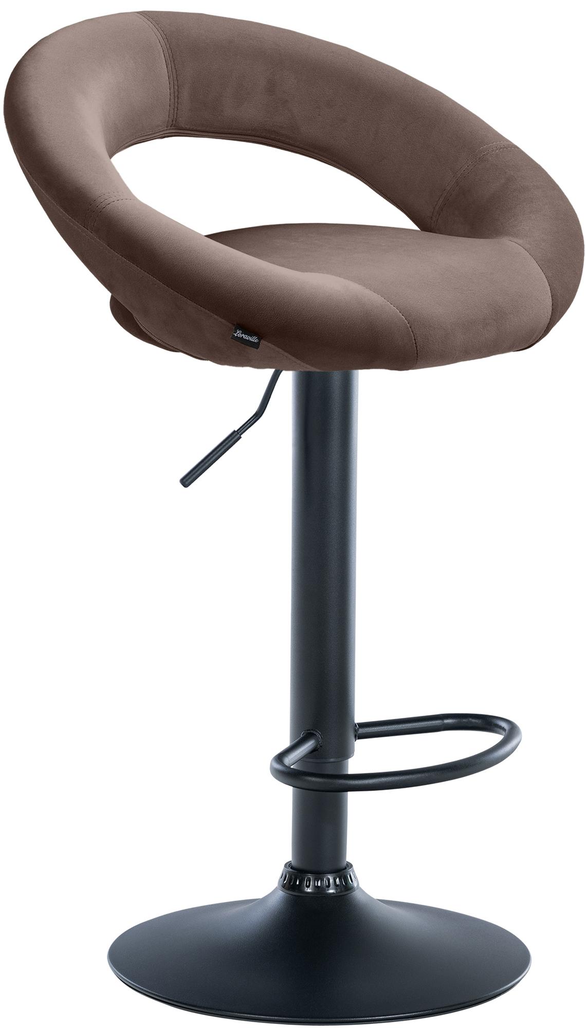 Barhocker Olinda Samt schwarz