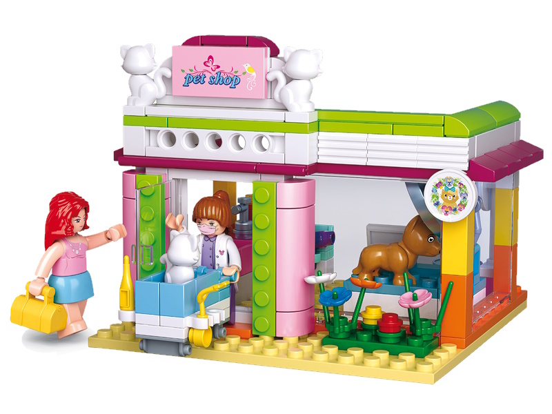 Sluban Bau- & Konstruktionsspielzeug Sluban M38-B0602 - Girl's Dream - Tierhandlung