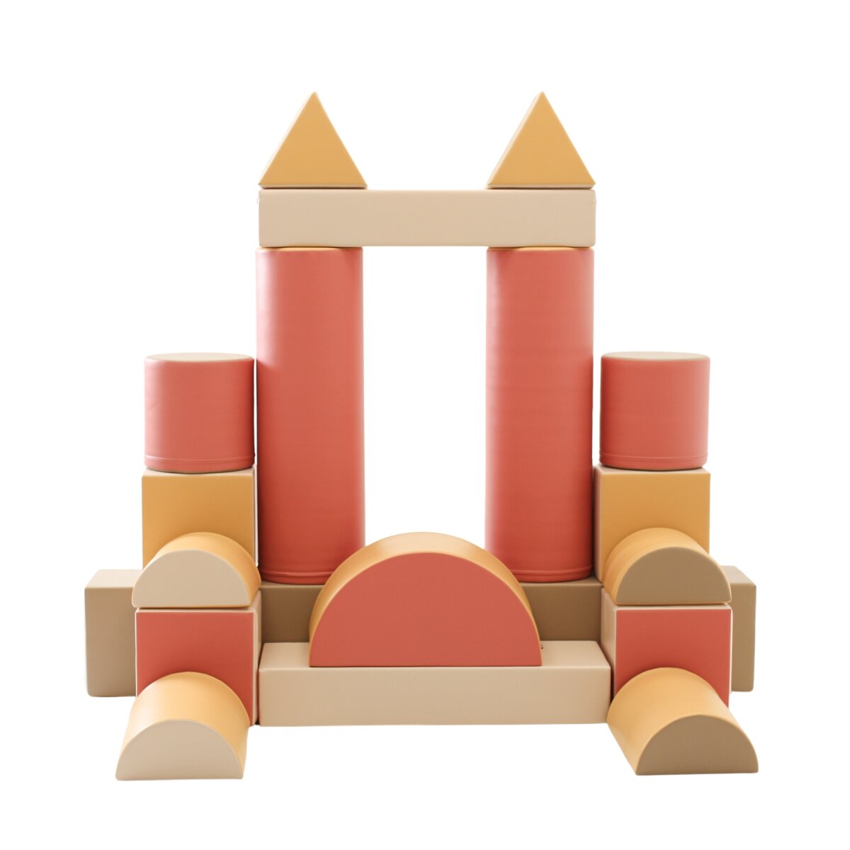 IGLU Softplay PEPI RER SIA IGLU SET 19X Fortress - Beige/Pastell-Pink/Grau/Honigfarben - Schaumstoffbaustein-Set Festung/Burg für Kinder – Ansicht 6