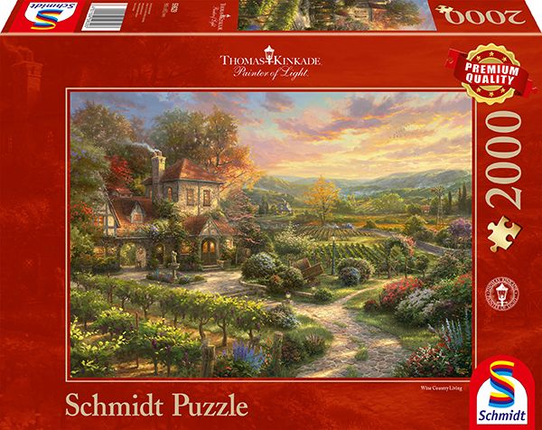 Schmidt Spiele GmbH Puzzles Thomas Kinkade - In den Weinbergen - 2000 Teile Puzzle