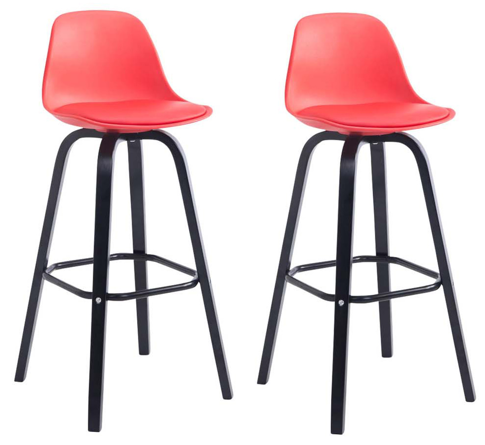 2er Set Barhocker Avika Kunststoff schwarz