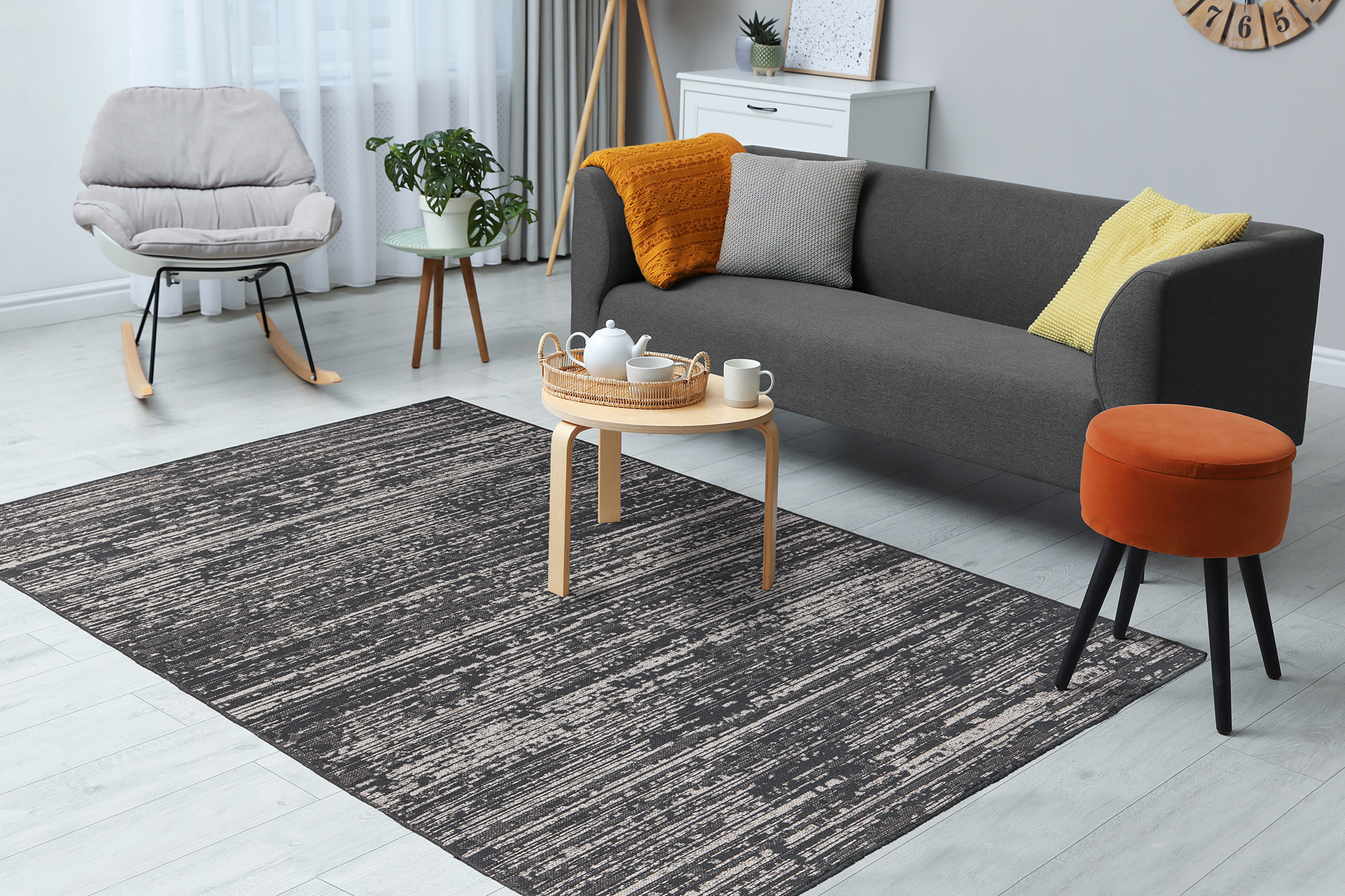 Teppich Kalea 125 Grau 120 x 170 cm