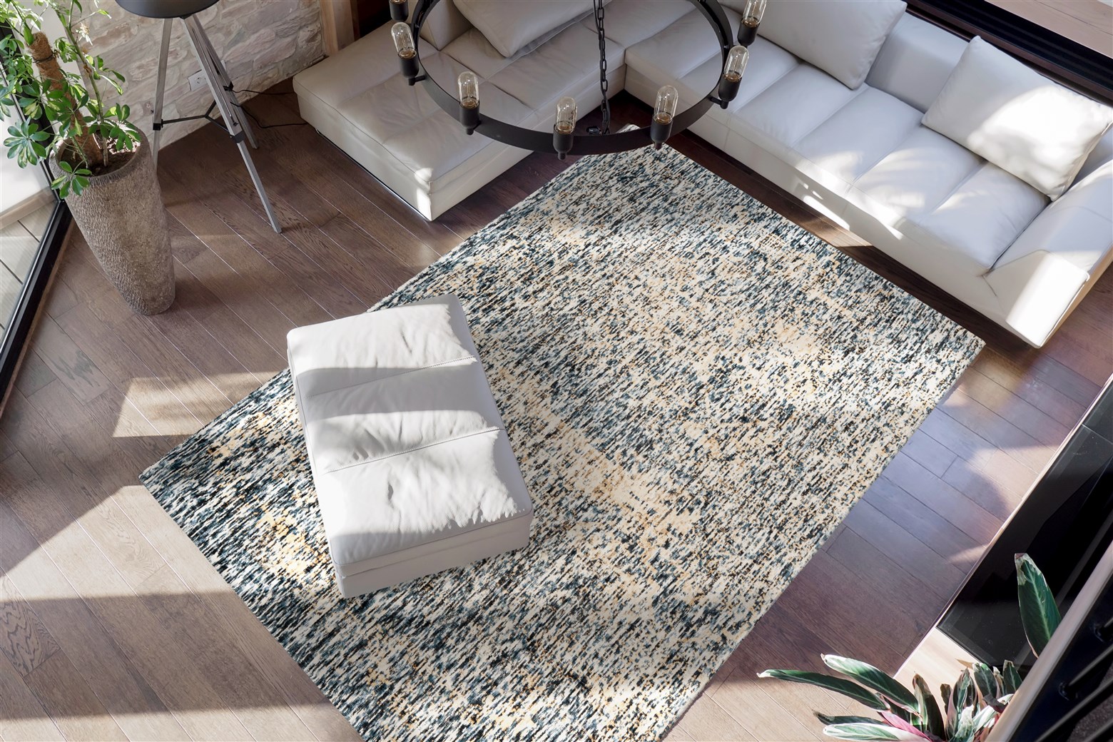Teppich Puerto 125 Blau / Beige 160cm x 230cm