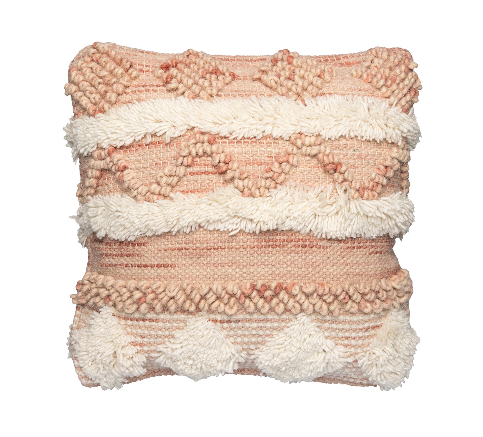 Deko-Kissen Kissen Bohist 225 Rosa / Creme 45cm x 45cm