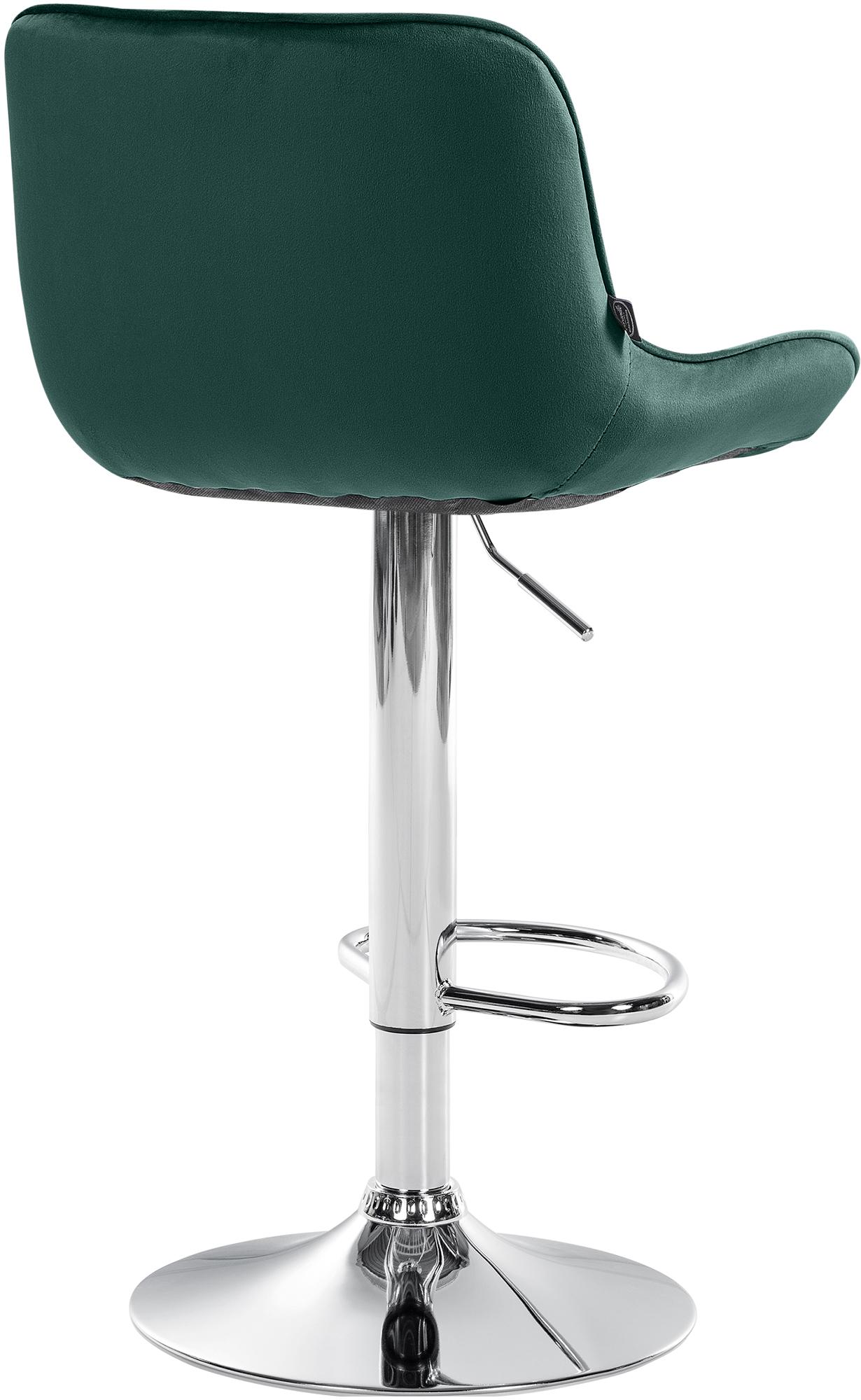 Barhocker Vonore Samt chrom