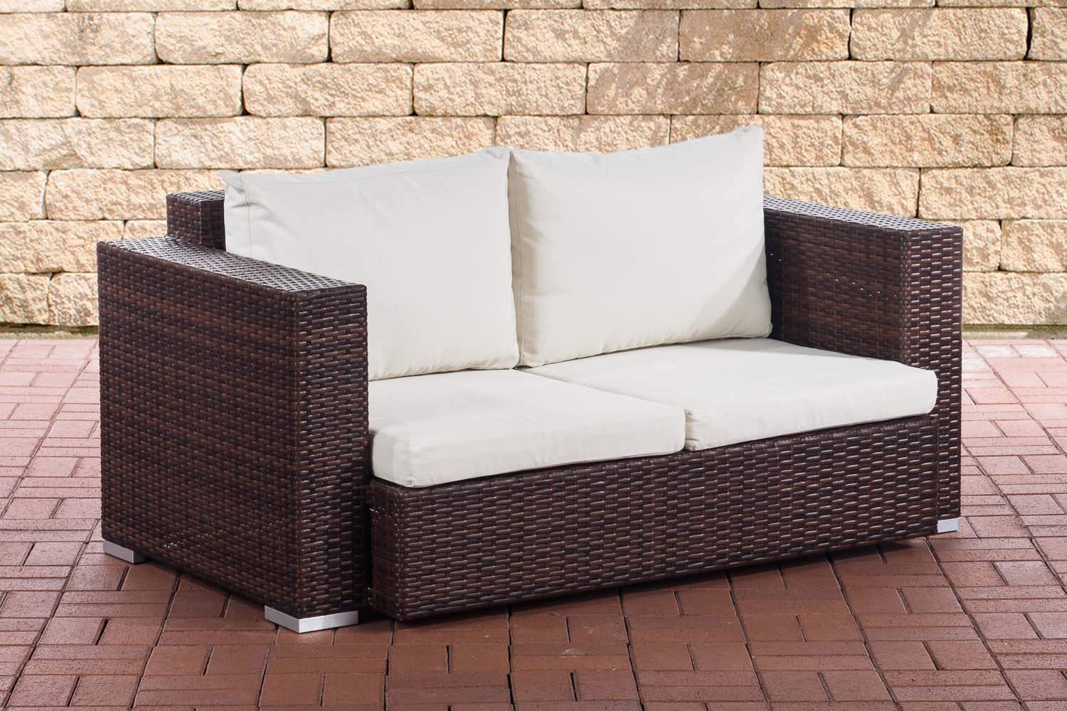 2er Sofa Provence / Sunset Cremeweiß